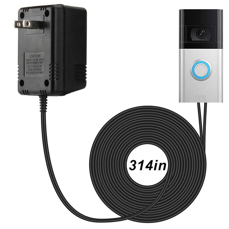 Ousaly 18V1000mA Video Doorbell Power Adapter for Video Doorbell, Ring Video Doorbell Pro and Ring Video Doorbell 2,Transformer Compatible with Zmodo Smart Doorbell and Nest Hello Doorbell(26Ft Power Cord) - Image 1